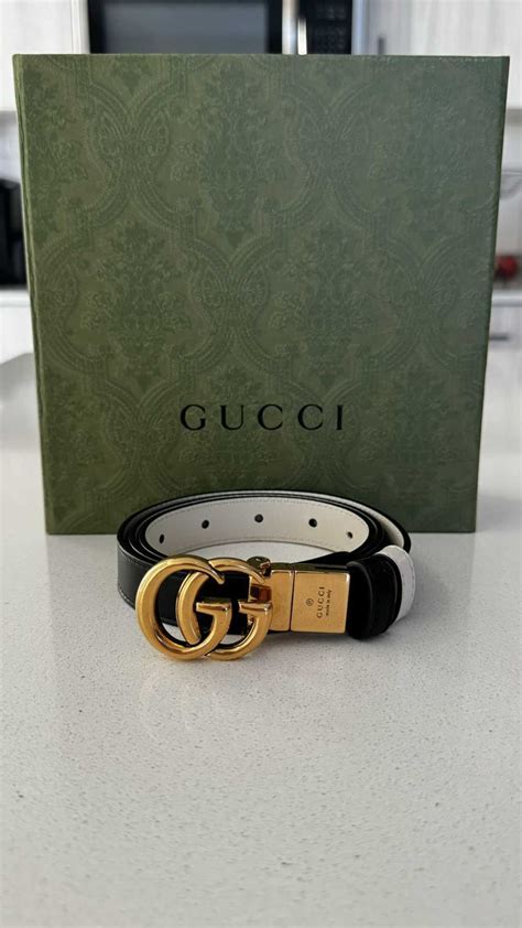 gucci reversible belt review|Gucci marmont reversible thin belt.